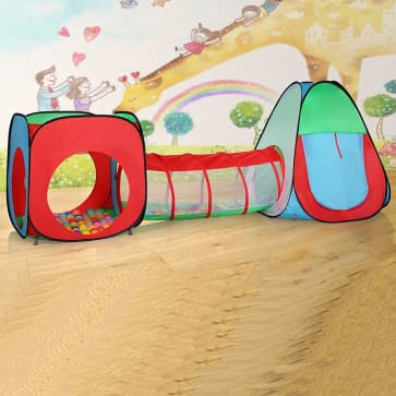 UTEX 3 in 1 Pop up Kids Play Tent with Tunnel