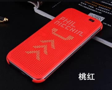 HTC E9 Plus E9+ Dot View Case Red