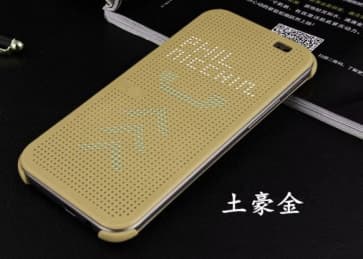 HTC E9 Plus E9+ Dot View Case Gold