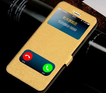 Window Flip Magnet Latch Case for iPhone 6 6s Plus