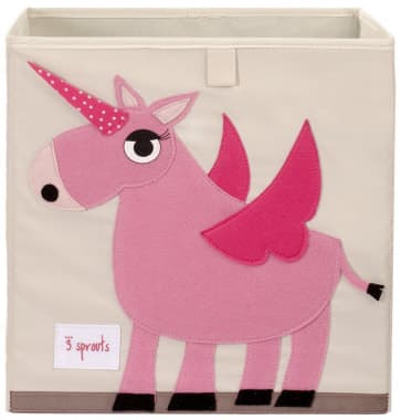 3 Sprouts Canvas Storage Box Unicorn