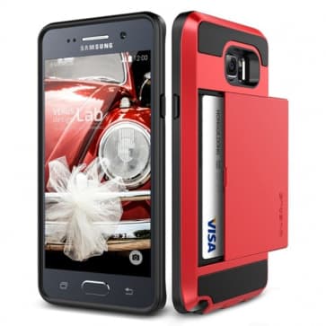 Verus Damda Hard Credit Card ID Holder Case For Galaxy Note 5 Red