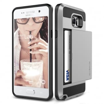 Verus Damda Hard Credit Card ID Holder Case For Galaxy Note 5 Satin Silver