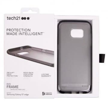 Tech21 Evo Frame Case for Galaxy S7 Edge Smokey/Black