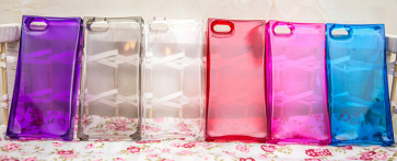iPhone 4 4S Ice Block Silicone Case with LED Flashing Light Notification