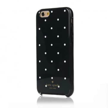 iPhone 7 Kate Spade Larabee Dot Hybrid Hard Shell Case Black Cream