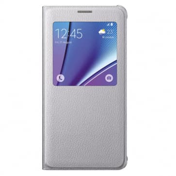 Galaxy Note 5 S-View Official Samsung Flip Cover Silver