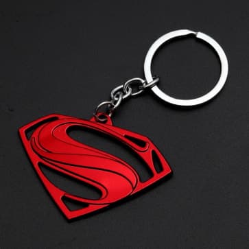 Superman Metallic Shield Logo Official Metal Keychain