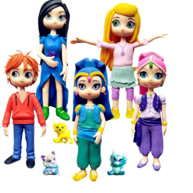 Shimmer Shine Collectible Figures Set 8 Pc Toy Game World