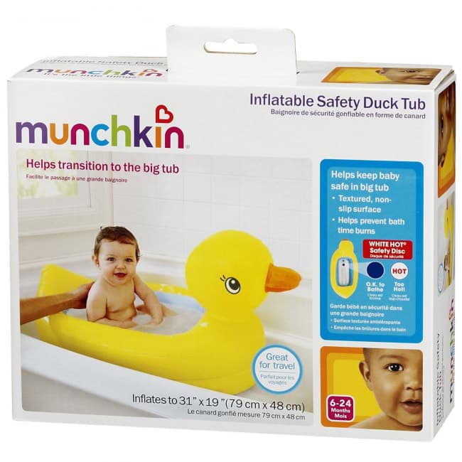 Munchkin Inflatable Duck Baby Bath Tub Set | Toy Game World