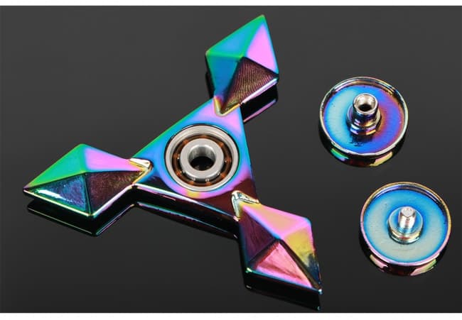 Rainbow Diamond Triangle Fidget Spinner | Toy Game World