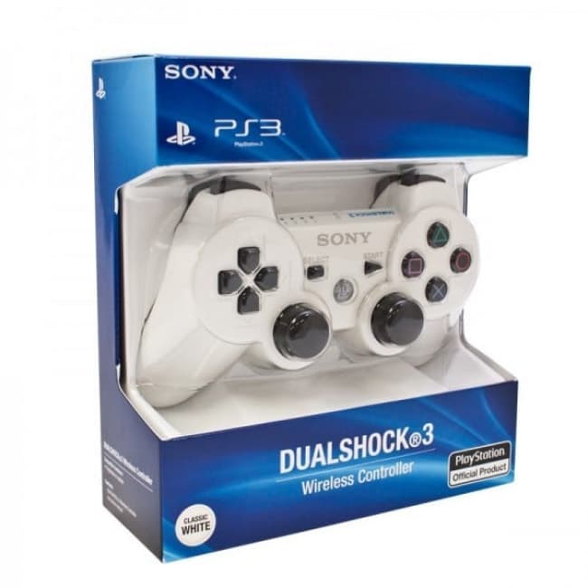 Sony PS3 DualShock 3 Wireless Controller White Toy Game World