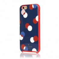 iPhone 6 6s Plus Kate Spade Navy Blue Red Trapping 3 Dots Gel Hybrid Hardshell Case