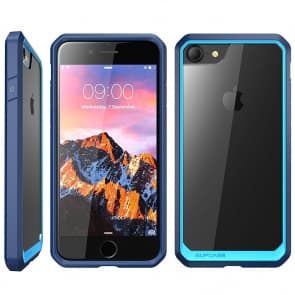 SUPCASE Unicorn Beetle Series Hybrid Clear Case for iPhone 7 - Blue Navy