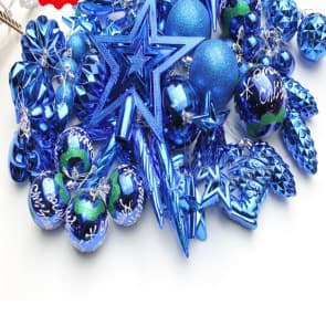 Complete 80 Pcs Christmas Tree Decoration Set With Star, Bulbs, Ornaments