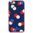 iPhone 6 Kate Spade Navy Blue Red Trapping 3 Dots Gel Hybrid Hardshell Case