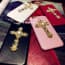 Leather Like Metal Cross Thin Case for iPhone 6