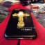 Leather Like Metal Cross Thin Case for iPhone 5 5s