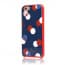 iPhone 7 Kate Spade Navy Blue Red Trapping 3 Dots Gel Hybrid Hardshell Case