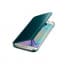 Official Samsung Galaxy S6 Edge Clear View Cover Case Green
