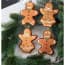 Gingerbread Man Shape Christmas Tree Bulbs 4 Pcs