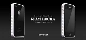 Mere Thing White Stardust Glam Rocka Jelly Ring iPhone 4 Bumper Case