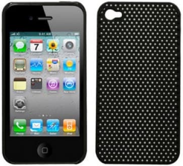 iPhone 4 Perforeret Sort Soft Touch Snap Case Generisk Incase Griffin FlexGrip
