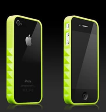 Mere Thing Neon Green Slade Glam Rocka Jelly Ring iPhone 4 Bumper Case