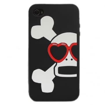 Paul Frank Heart Glasses Skurvy silikone Case for iPhone 4