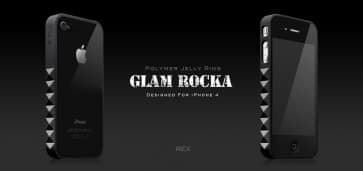 Mer Thing Black Rex Glam Rocka Jelly Ring iPhone 4 Bumper Case