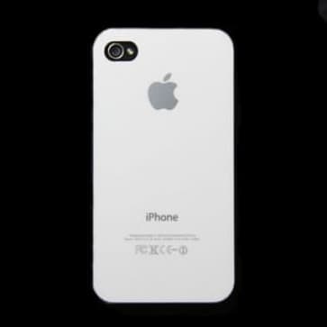 iPhone 4 4S Ljusstyrka Series Hårdplast täcker Apples logotyp Case Vit