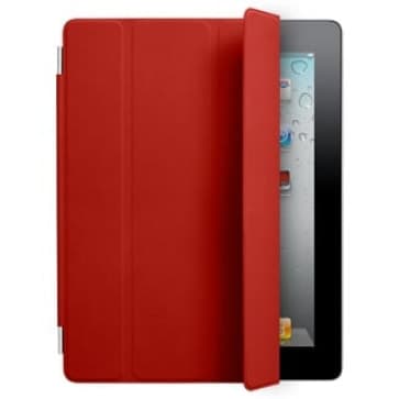 Smart Cover för Apple iPad 2 och den nya iPad- rött läder