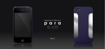 Mer Thing Para Blaze Collection Marinblå fall för iPhone 4