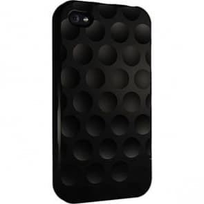 Hard Candy Soft Touch Black Bubble Slider fodral för iPhone 4