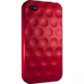 Hard Candy Soft Touch Rött bubbla Slider fodral för iPhone 4