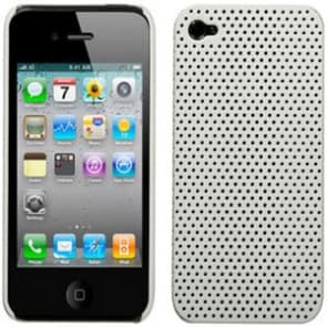 iPhone 4 Perforerad Vit Soft Touch Snap Case Generic Incase Griffin Flexgrip