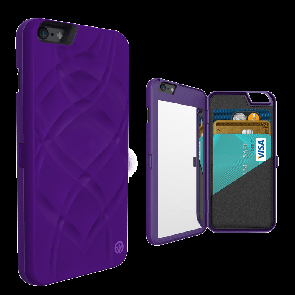 iFrogz Charisma Wallet Mirror Case for iPhone 6 Purple