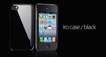 Essential TPE Iro Black UV Coating Snap Case for iPhone 4
