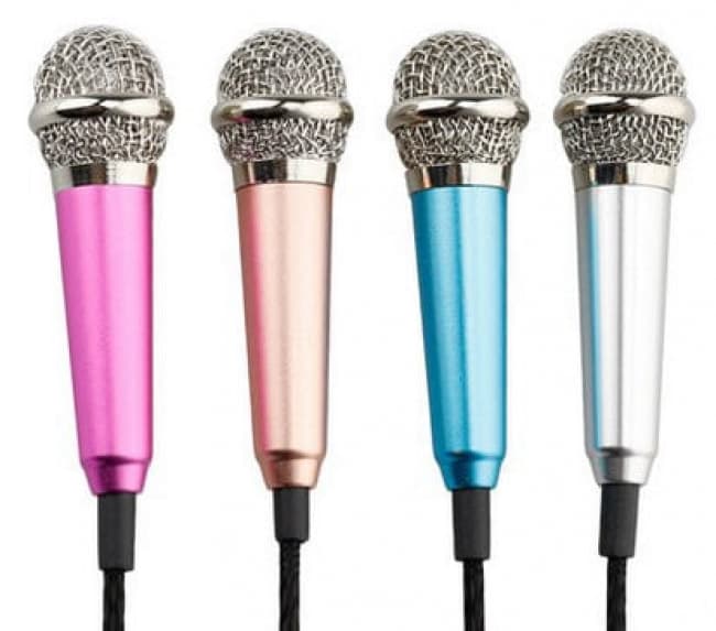 Portable 3.5mm Mini Karaoke Mic Microphone Studio Speech For iPhone and