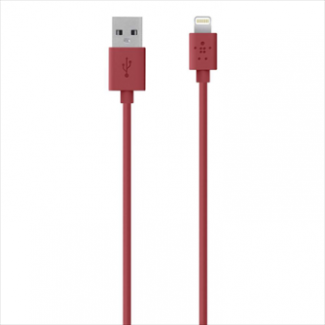 Belkin MIXIT Lightning to USB ChargeSync Cable 4 feet Red